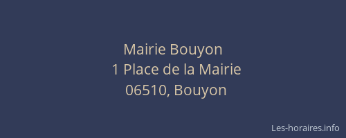 Mairie Bouyon