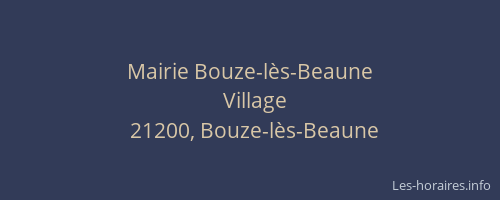 Mairie Bouze-l&egrave;s-Beaune