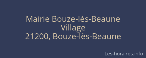 Mairie Bouze-lès-Beaune