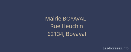 Mairie BOYAVAL