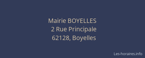 Mairie BOYELLES