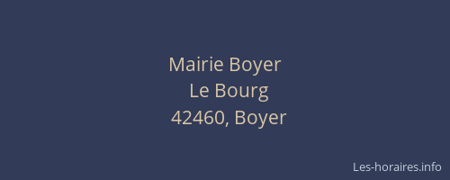 Mairie Boyer