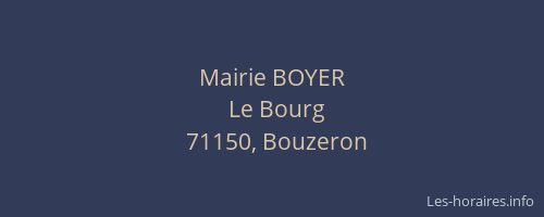 Mairie BOYER