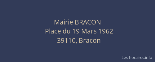 Mairie BRACON
