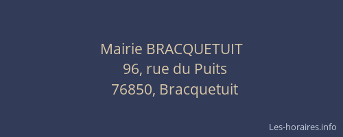 Mairie BRACQUETUIT