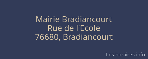 Mairie Bradiancourt