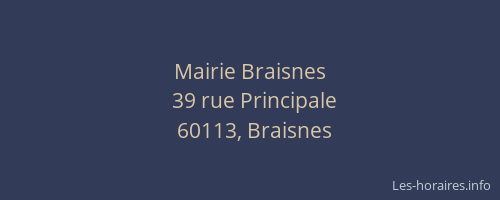 Mairie Braisnes