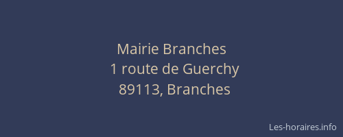 Mairie Branches