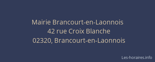 Mairie Brancourt-en-Laonnois