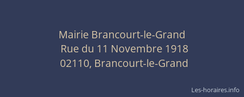 Mairie Brancourt-le-Grand