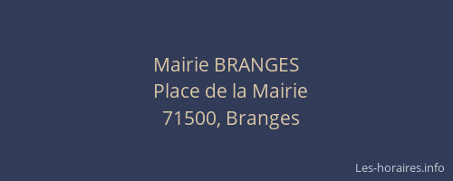 Mairie BRANGES