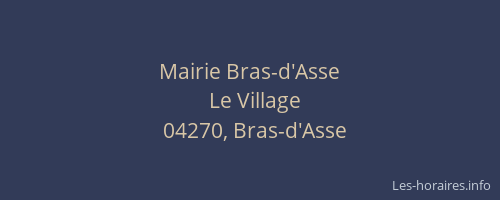 Mairie Bras-d'Asse