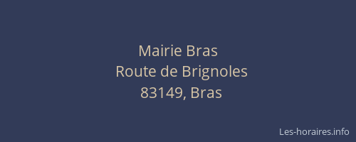 Mairie Bras