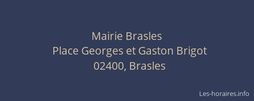 Mairie Brasles