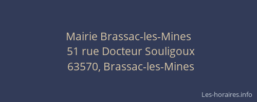 Mairie Brassac-les-Mines