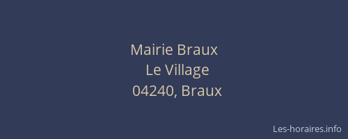 Mairie Braux