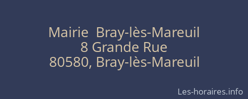 Mairie  Bray-lès-Mareuil