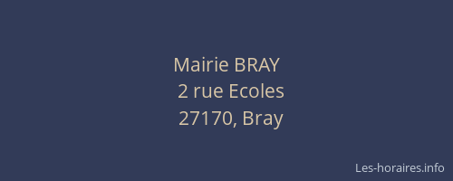 Mairie BRAY