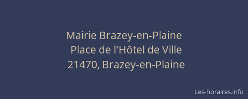 Mairie Brazey-en-Plaine