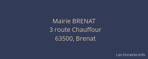 Mairie BRENAT