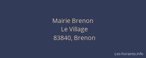Mairie Brenon