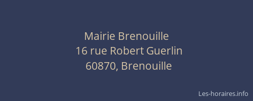Mairie Brenouille