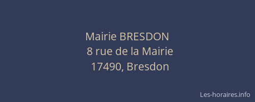 Mairie BRESDON