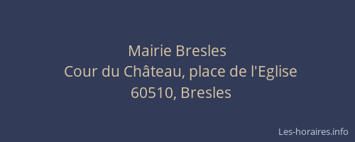 Mairie Bresles