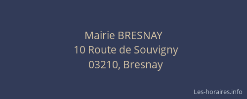 Mairie BRESNAY