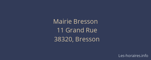 Mairie Bresson
