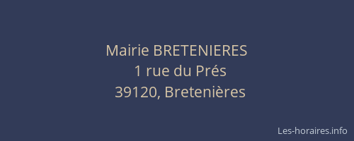 Mairie BRETENIERES