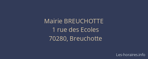 Mairie BREUCHOTTE