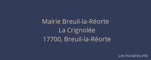 Mairie Breuil-la-R&eacute;orte