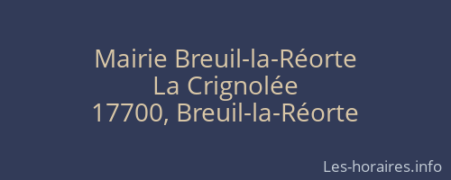 Mairie Breuil-la-Réorte