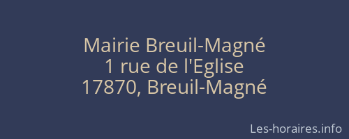 Mairie Breuil-Magné