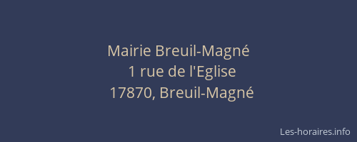 Mairie Breuil-Magné