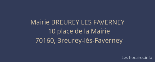 Mairie BREUREY LES FAVERNEY