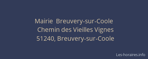 Mairie  Breuvery-sur-Coole