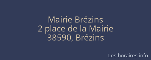 Mairie Brézins