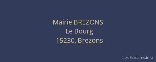 Mairie BREZONS
