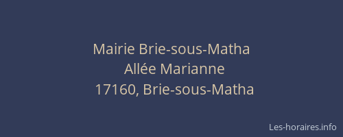 Mairie Brie-sous-Matha