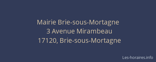 Mairie Brie-sous-Mortagne