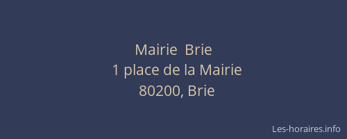 Mairie  Brie