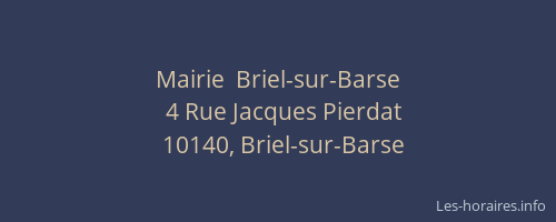 Mairie  Briel-sur-Barse