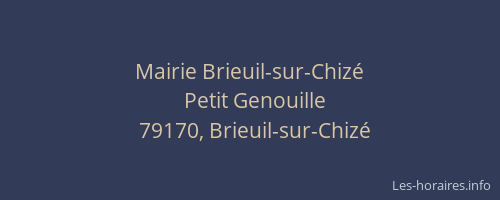 Mairie Brieuil-sur-Chiz&eacute;