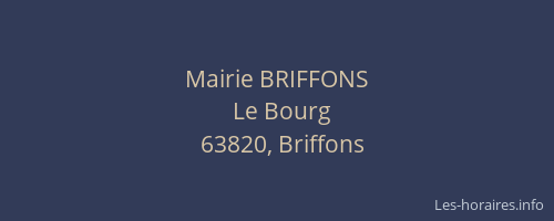 Mairie BRIFFONS