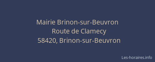 Mairie Brinon-sur-Beuvron