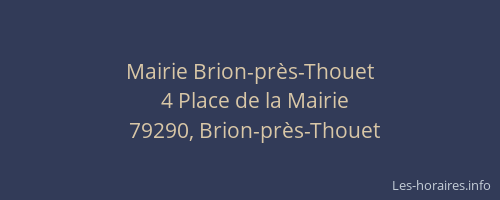Mairie Brion-pr&egrave;s-Thouet
