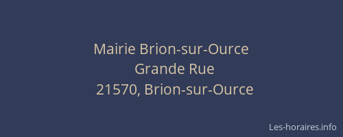 Mairie Brion-sur-Ource