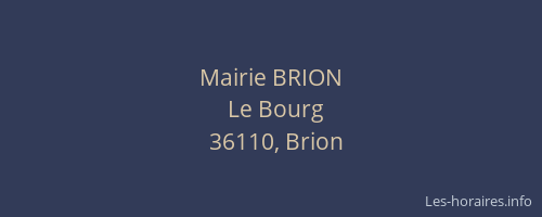 Mairie BRION
